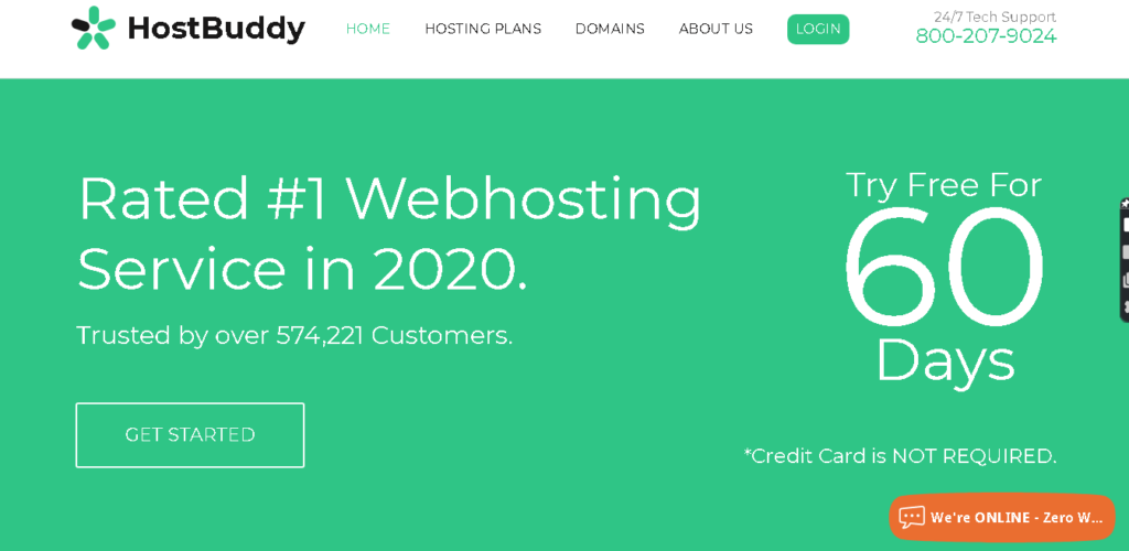 HostBuddy 60 day trial web hosting