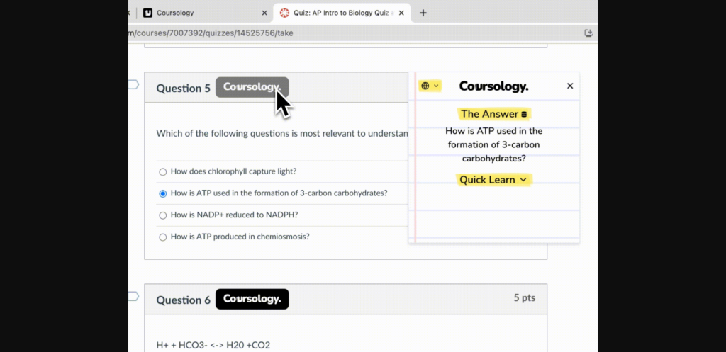 Coursology Review - Browser extension step 3