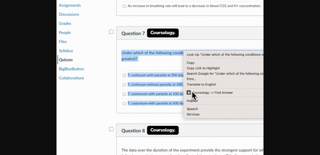 Coursology Review - Browser extension step 3