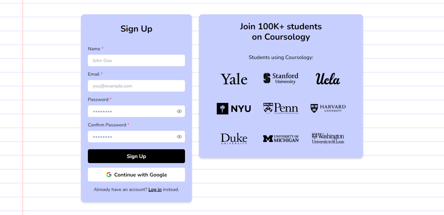 coursology login